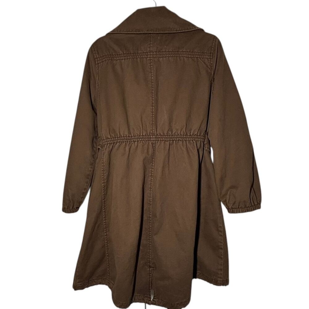 Anthropologie M Jacket Anorak Trench Coat Field Jacket Cargo Brown Mid Length - Picture 4 of 6